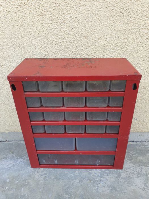 Dulap organizator metalic pentru piese mici, diverse