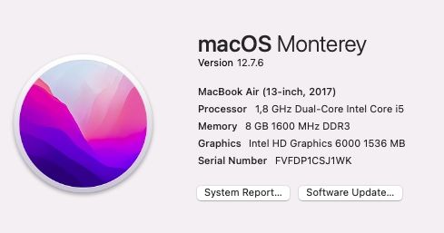Apple  Macbook Air 13’, i5, 8 Gb RAM, 128 Gb SSD 2017