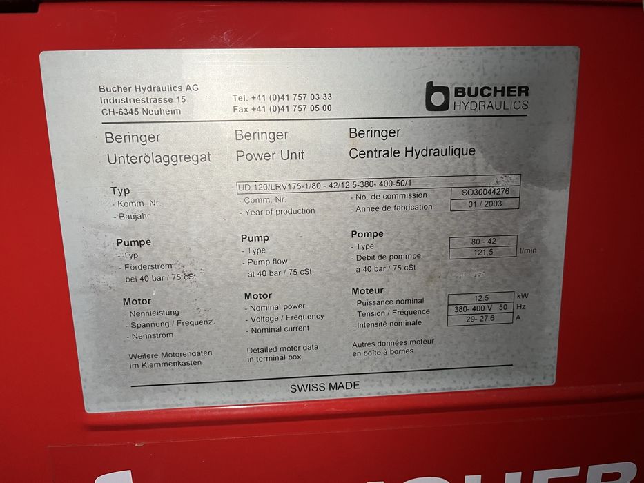 Гидравлическая станция агрегат power unit centrale hydraulique