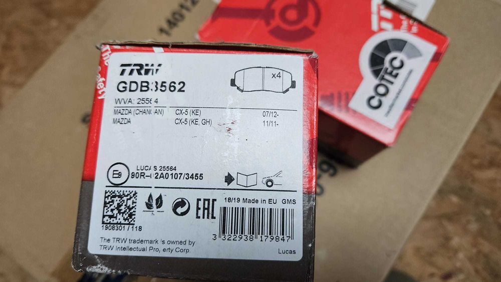 Set Discuri si placute de frana NOI pt. MAZDA CX5 si MAZDA 6 prod. TRW