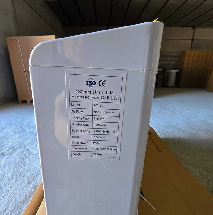 8.9 KW Ултра тънки и тихи Вентилаторни водни конвектори  с WI-FI у-ние