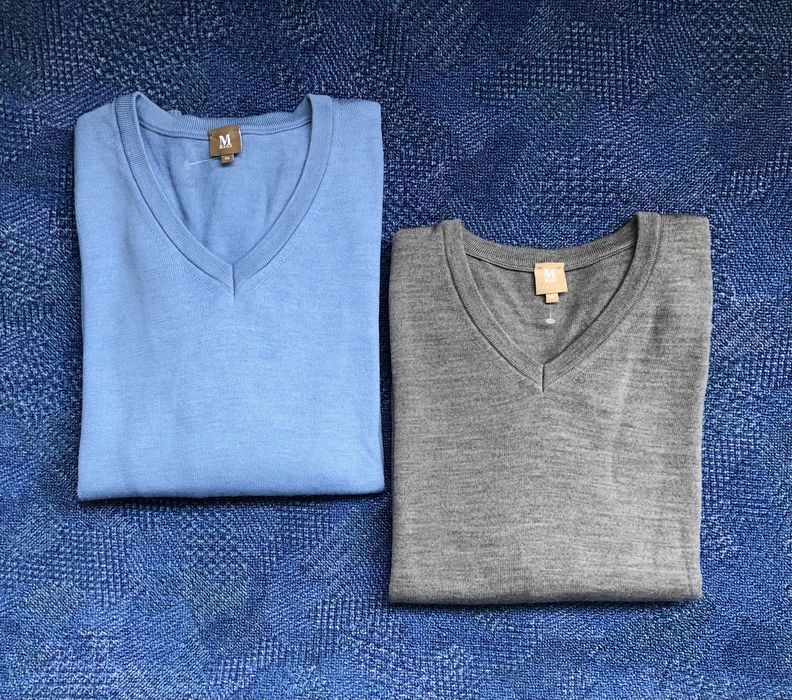 100% мерино вълна MAERZ Muenchen V-neck Merino Woll Pullover пуловер