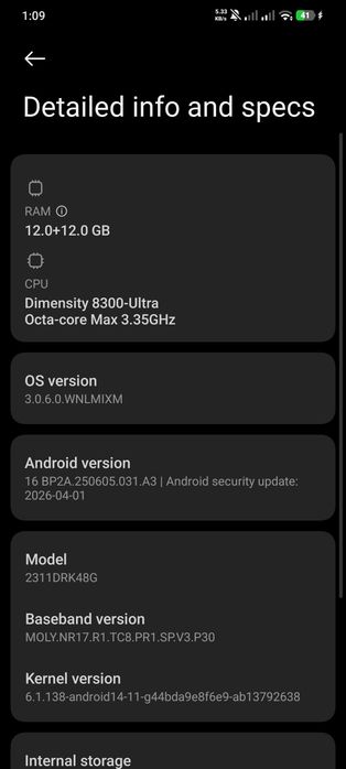 Poco x6 pro 12+12/512