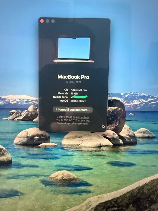 Macbook Pro 16’ M1 Pro 16GB, 1TB