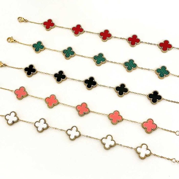 Гривна с детелини Van Cleef, Гривна Alhambra детелина от стомана