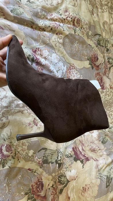 ботильон замшевый коричневая