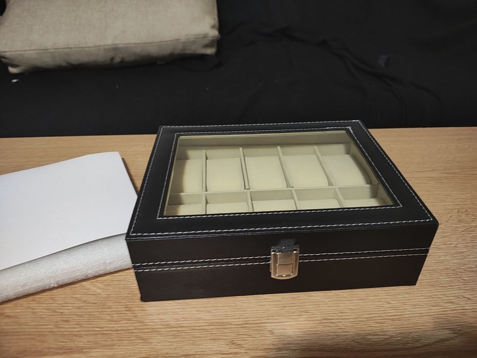 Cutie depozitare ceasuri – 10 compartimente | Elegantă, ideală pentru