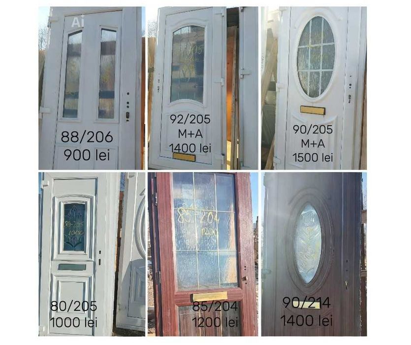 Promotie la usi de exterior cu vitralii, design clasic, usi premium.