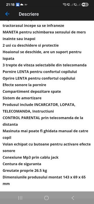 Masina electrica copii