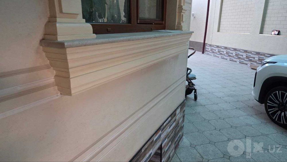 Фасадный декоративный карниз из фибробетона