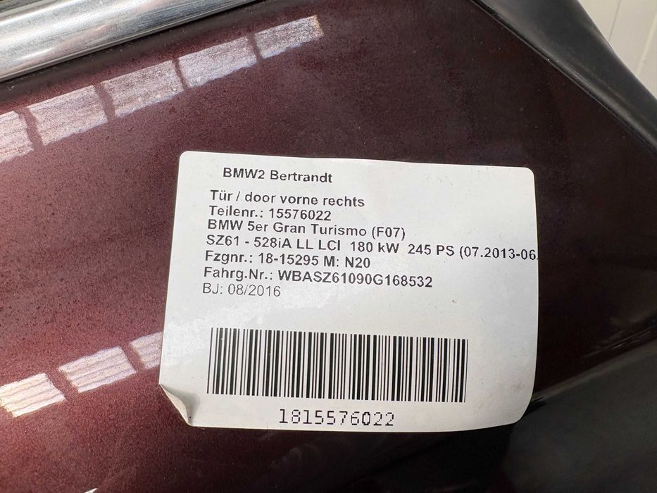 Предна Дясна Врата За БМВ 5 Ф07 Ф07ЛЦИ BMW 5er F07 F07LCI