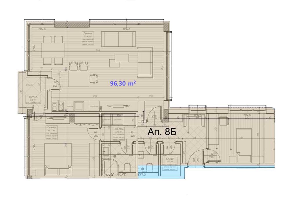 Продава се Тристаен апартамент в Карлово - 109 кв.м за 614 €/кв.м - Снимка #9