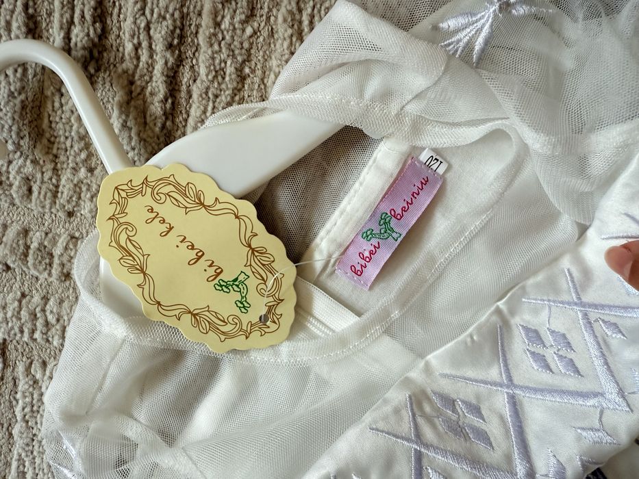 НОВА рокля Елза, с бижута, корона и вълшебна пръчка, за 120 см, 4-5 г