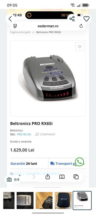 Detector radar Beltronics RX65