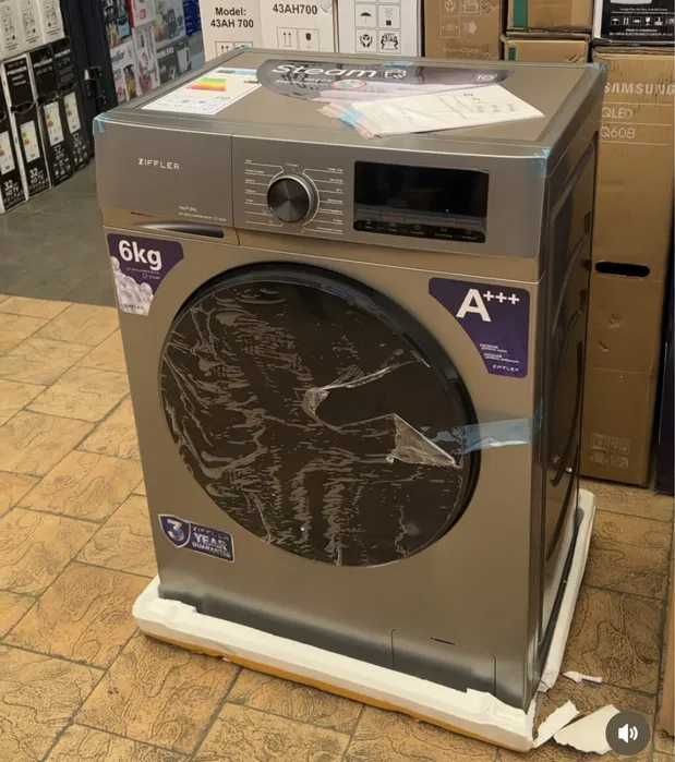 Стиральная машина автома Ziffler T60 F1NG-6кг Inverter с функцией пара