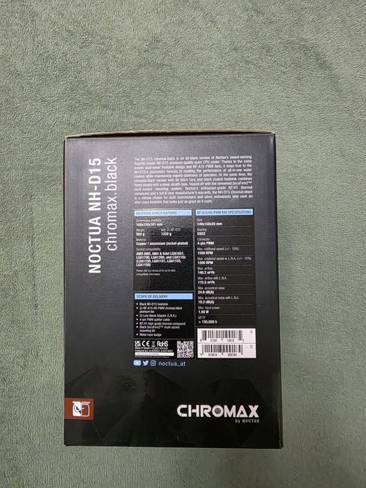 NOU. Garantie.Cooler PC Noctua NH-D15 chromax.black