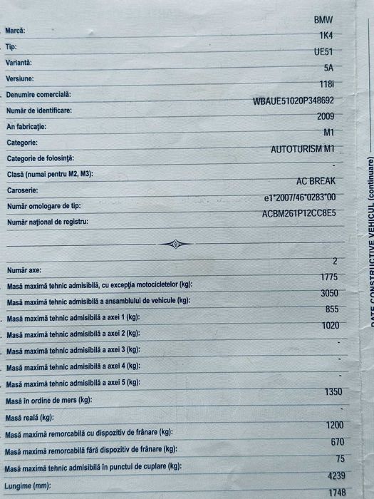 BMW 118i ~ Benzina Euro 5 ~ A/C Senzori Park Scaune Incalzite