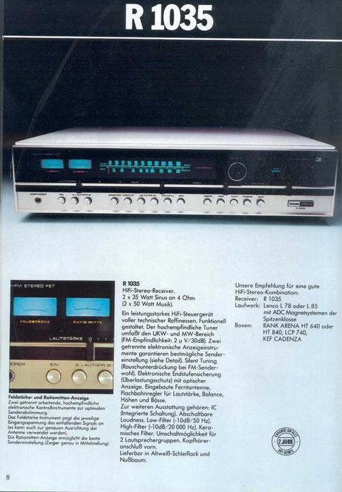 Amplituner Rank Arena R1035 IC anii 70