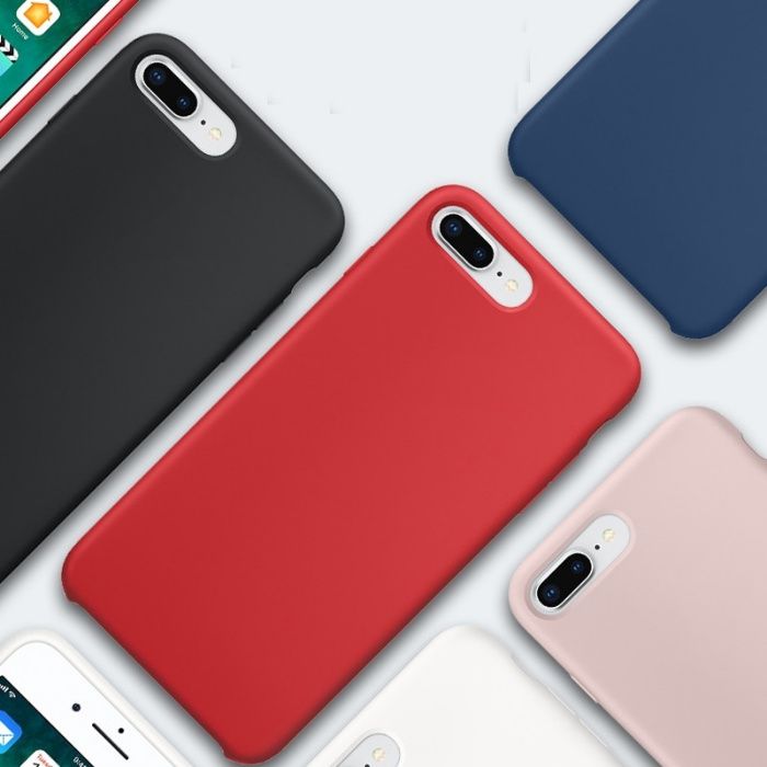 Husa Soft Case Slim Silicon Interior Catifea Iphone 7 8 Plus SE 16E