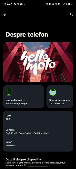 Motorola Edge 60 Pro, Impecabil, Garantie, Pachet complet si Bonusuri
