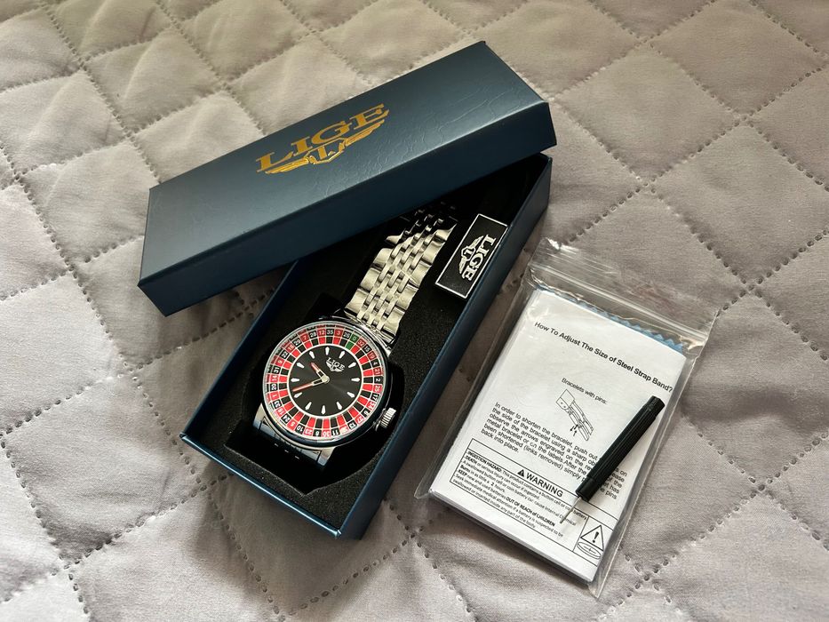 Мъжки часовник LIGE със стоманена верижка