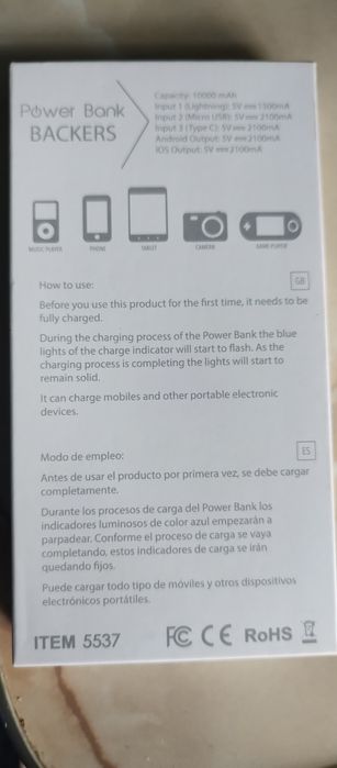 Power bank 10000 Ma