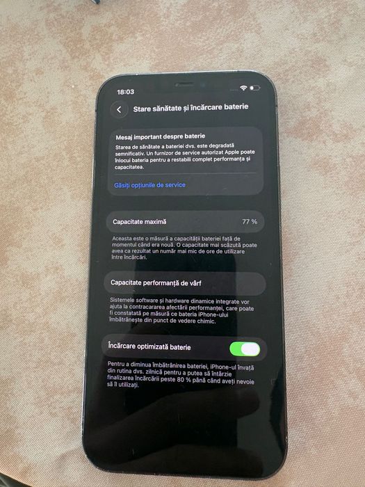 iPhone 12 Pro – 128GB, stare bună  Vând iPhone 12 Pro, capacitate 128GB, telefonul se prezintă bine din punct de vedere estetic și funcțional.