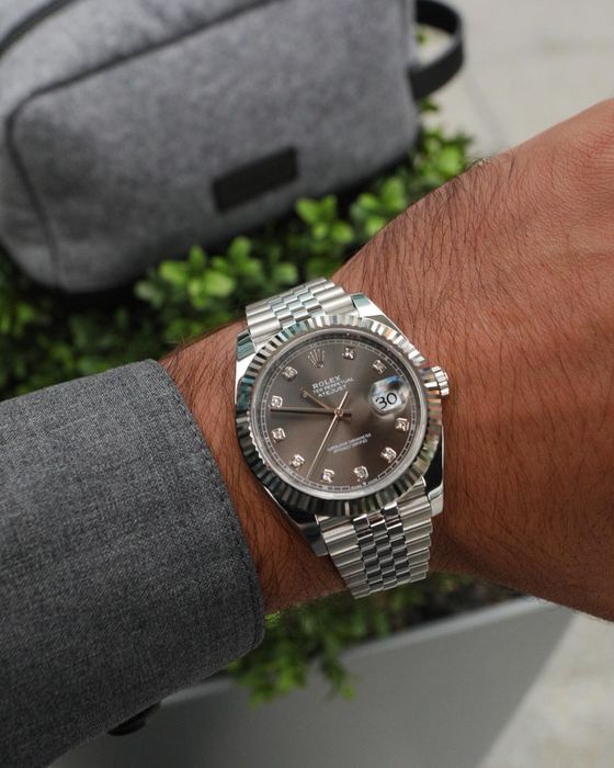 Rolex Date-Just Diamond 41 Rhodium Dial ETA 3235