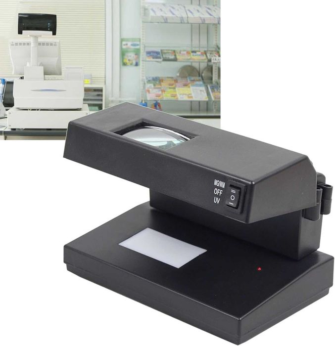 МОЩЕН 9W Детектор За Фалшиви Банкноти UV Лампа Пари детектори магнитен