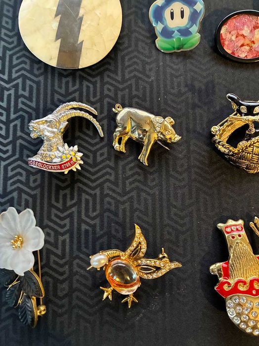 Голям лот от 13 броя брошки