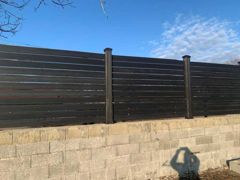 Gard ieftin WPC  lemn compozit