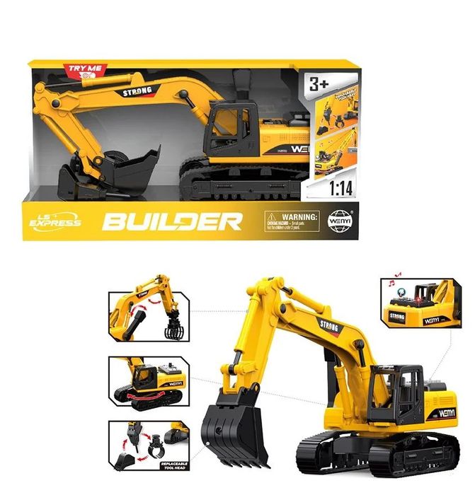игрушечный гусеничный экскаватор серии Builder от бренда Wenyi.