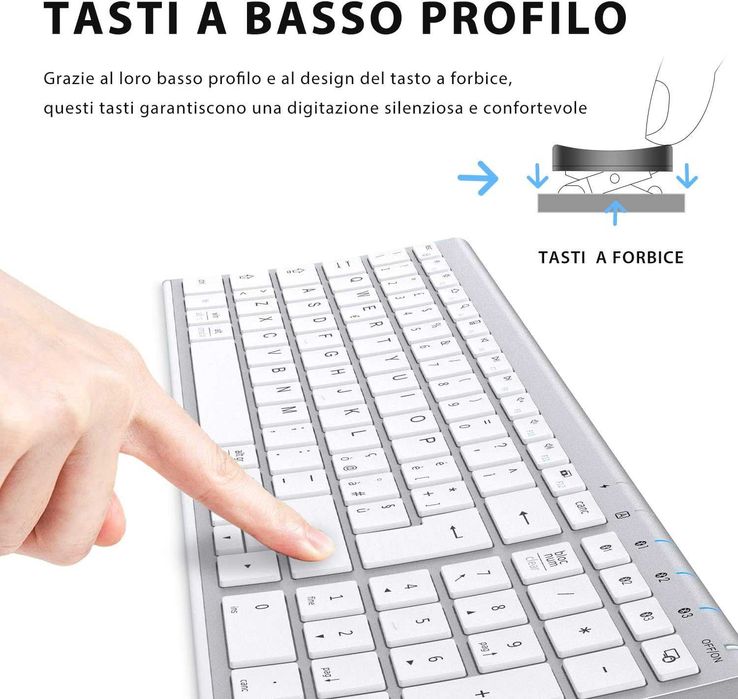Tastatura Bluetooth Multi-Device iClever - Reincarcabila - Slim - Noua