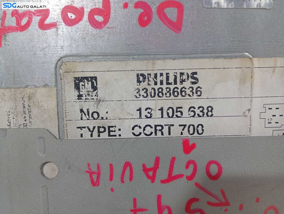Unitate Radio CD CCRT 700 Philips Opel Astra G 1998 - 2007 Cod 13105638 [L6386]