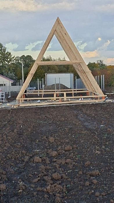 Teren plus structura Cabana A frame Budeni/comana