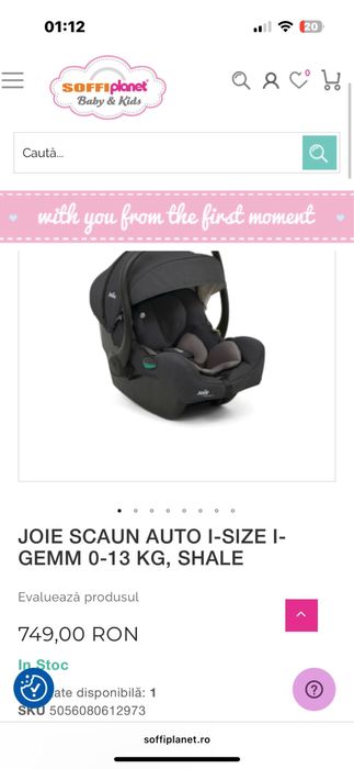 Vand scoica auto Joie I-GEMM 0-13