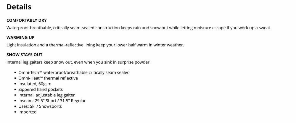 Pantaloni Ski/Snowboard Dama Colombia Gulfport™ Insulated Ski Pants