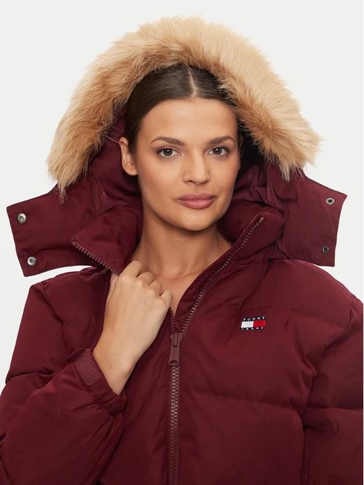 Tommy Hilfiger Jeans geaca puf natural midi M L