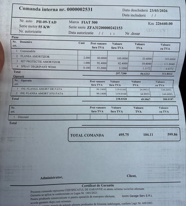 Fiat 500 1,3 diesel