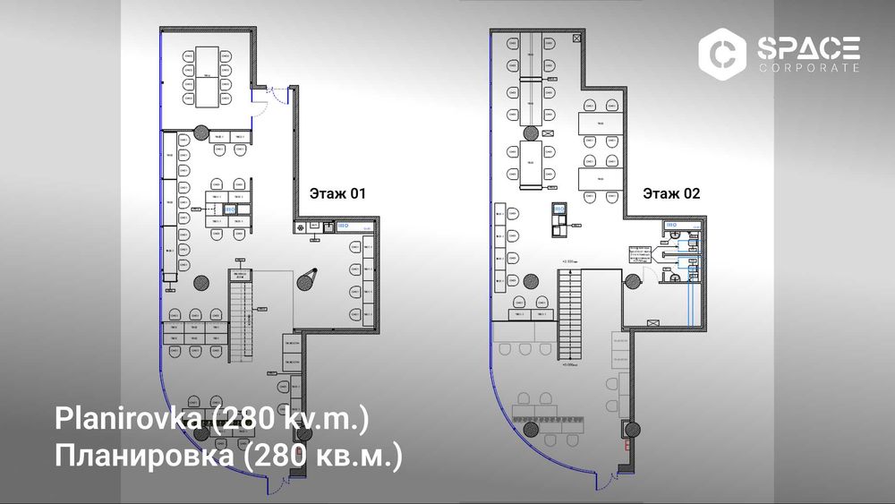 Премиальный офис 300 м² в БЦ Orient | 1 этаж | Центр Ташкента Алайский