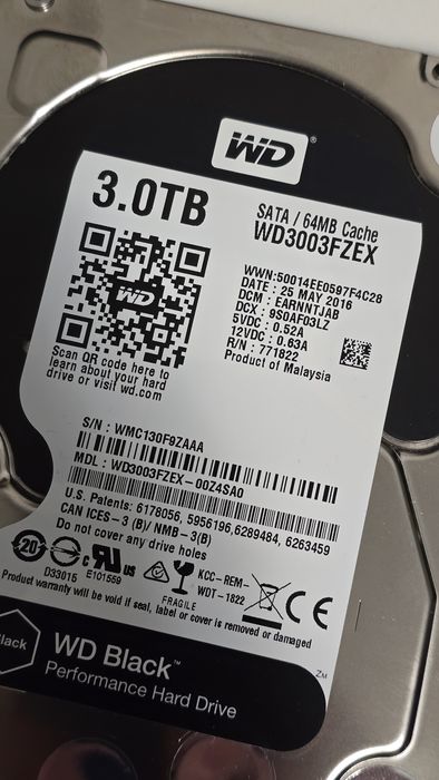 Hard Disk HDD WD 3TB Black