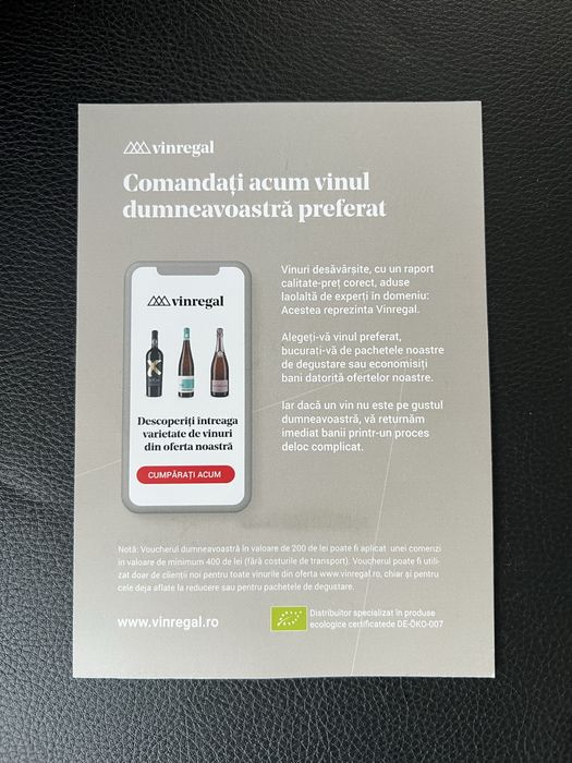 Voucher 200 de lei  -Vinregal-