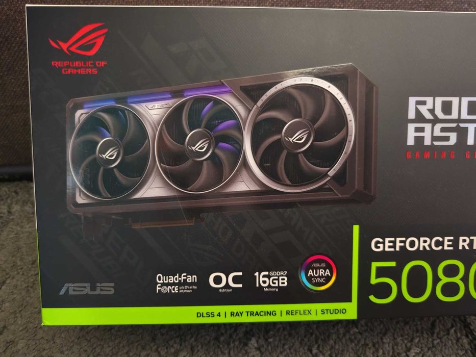 НОВА ! Видео Карта ASUS ROG Astral GeForce RTX™ 5080 OC Edition, 16GB GDDR7