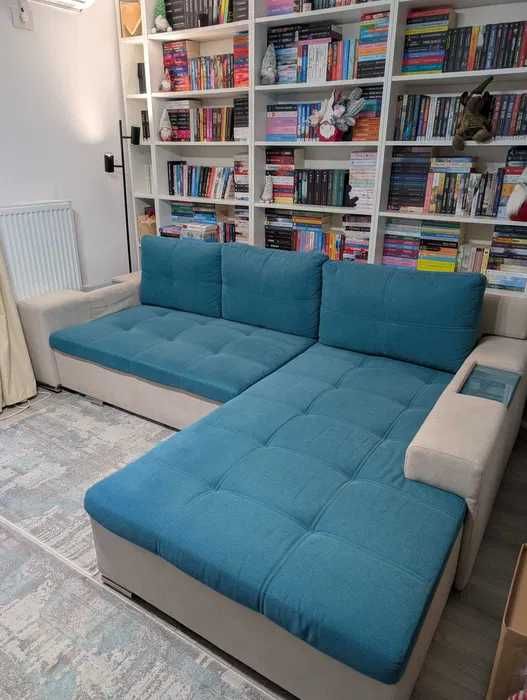 Colțar Tenerife Staer turcoaz - varianta mică, stare impecabilă