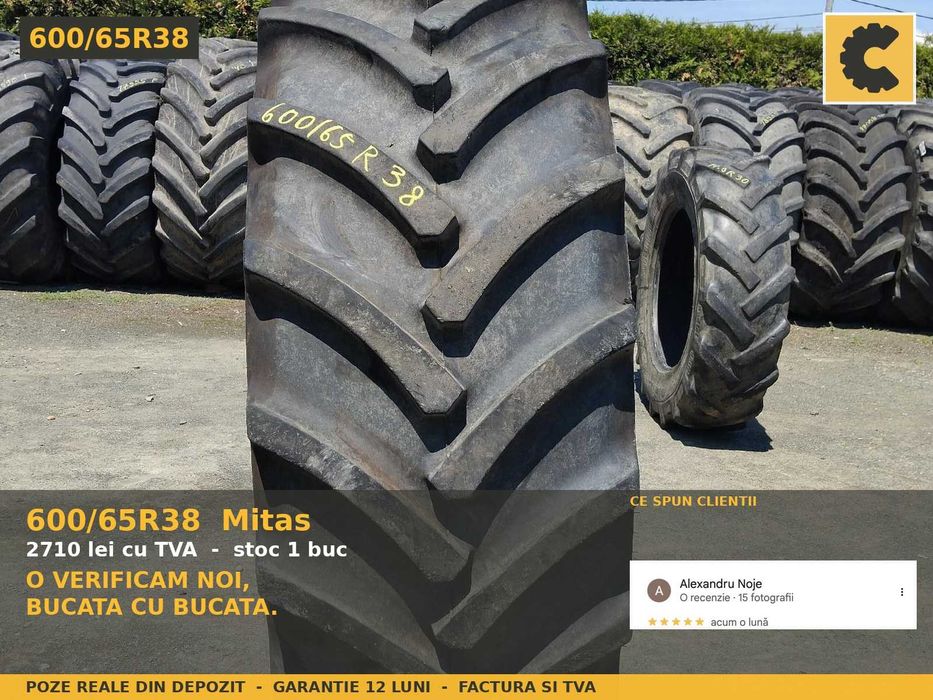 Cauciucuri 600/65R38 Mitas Anvelope Tractor SH Garantie REDUS Factura