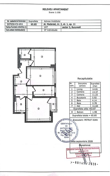 Apartament de vanzare 3 camere Nicolae Grigorescu