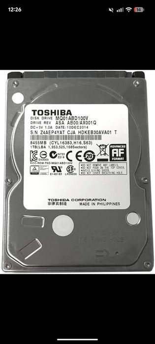 Hdd "2.5" дюймов 1 Теребайт