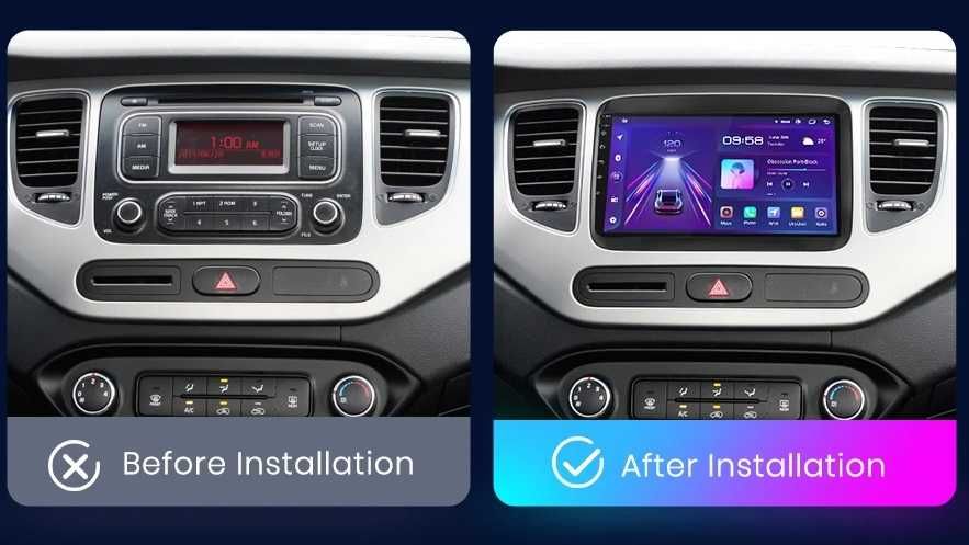 Мултимедия 9" за KIA CARENS III ANDROID 14 CARPLAY навигация