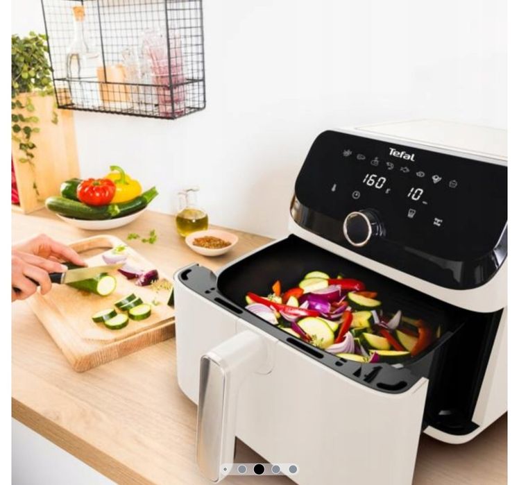 Friteuza cu aer cald Tefal EY855AE0, 7.5 litri, 2020 W, Bej