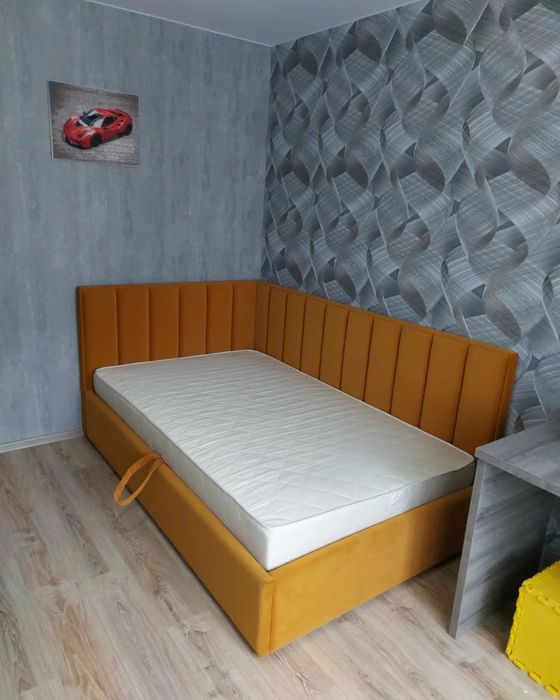 Детская мягкая кровать Келли  в наличии с матрасом